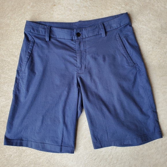 lululemon athletica Other - Lululemon Athletica 36 Navy Cotton Blend Businesd Casual Lightweight Golf Shorts